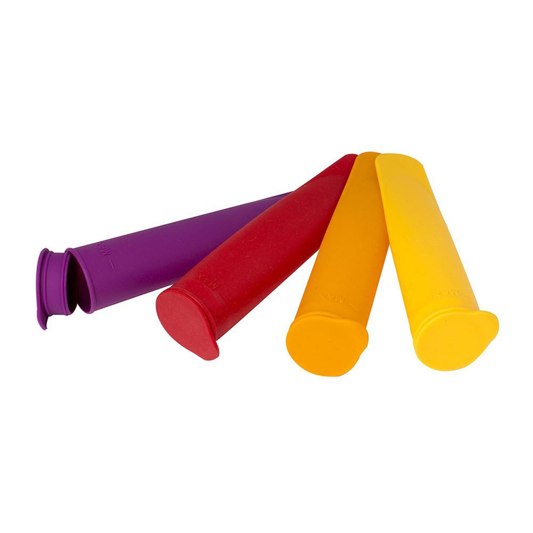 Set Of 4 Silicone Classic Ice Lolly Moulds