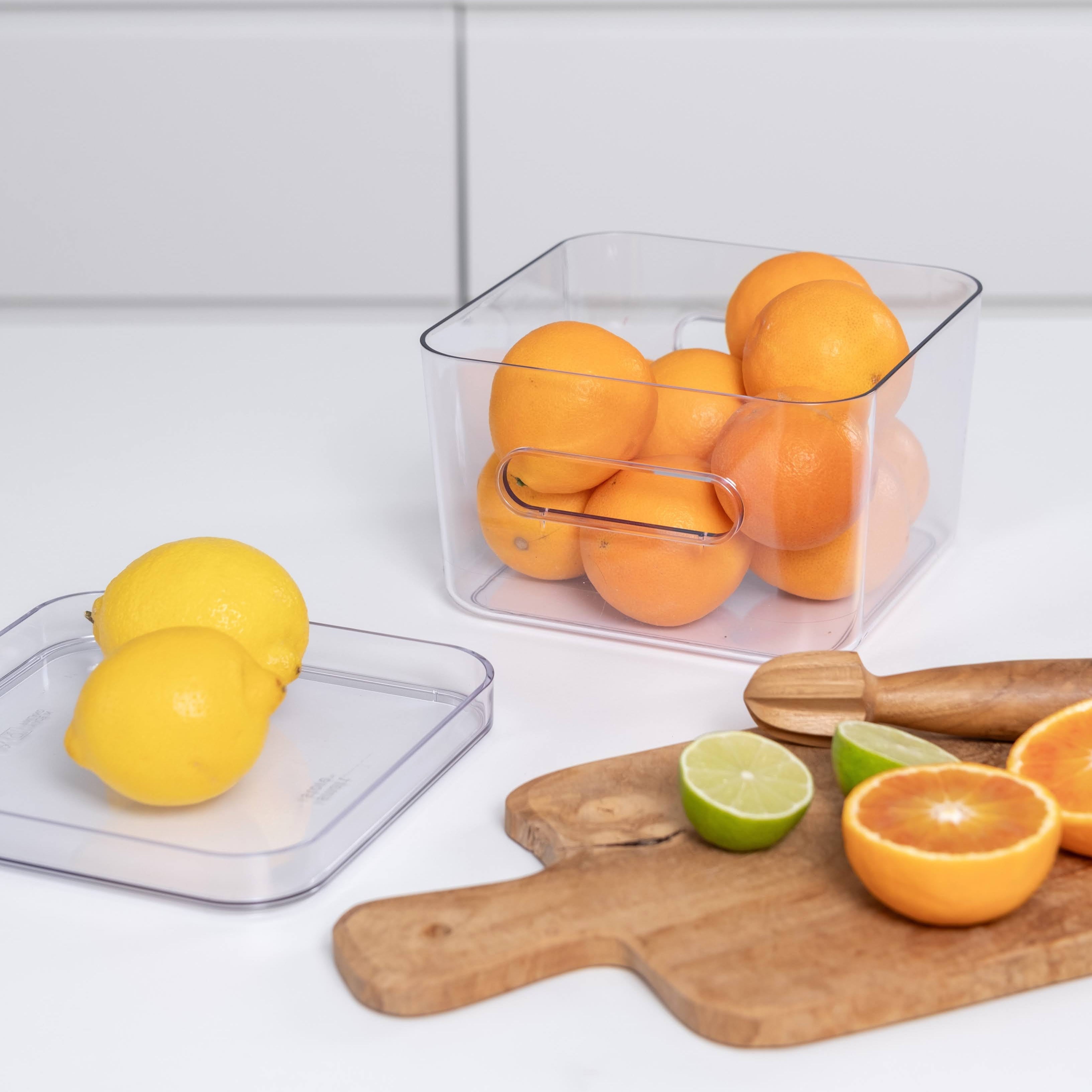 Square Stacking Lidded Fridge Storage Box