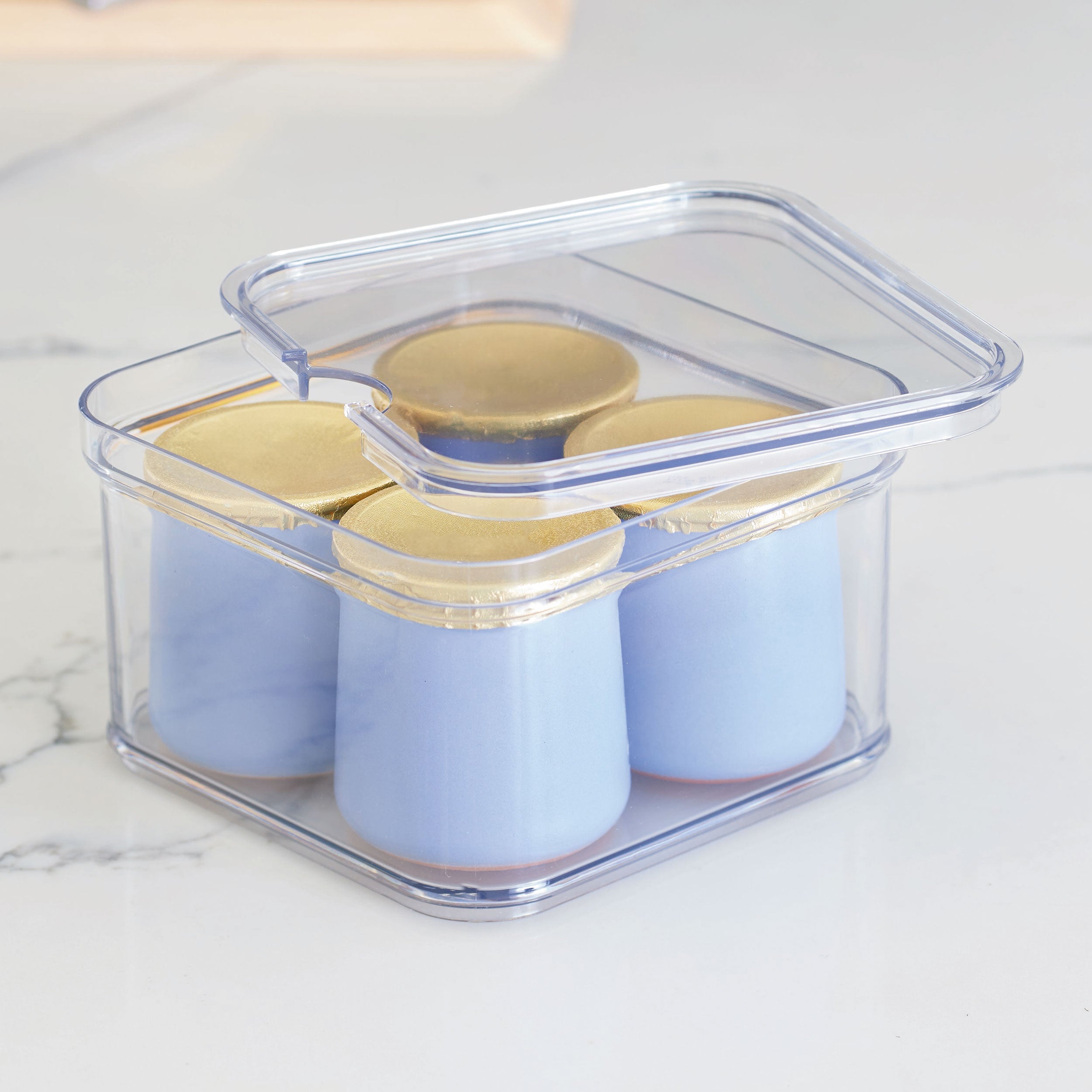 Square Lidded Fridge Storage Box- Crisp