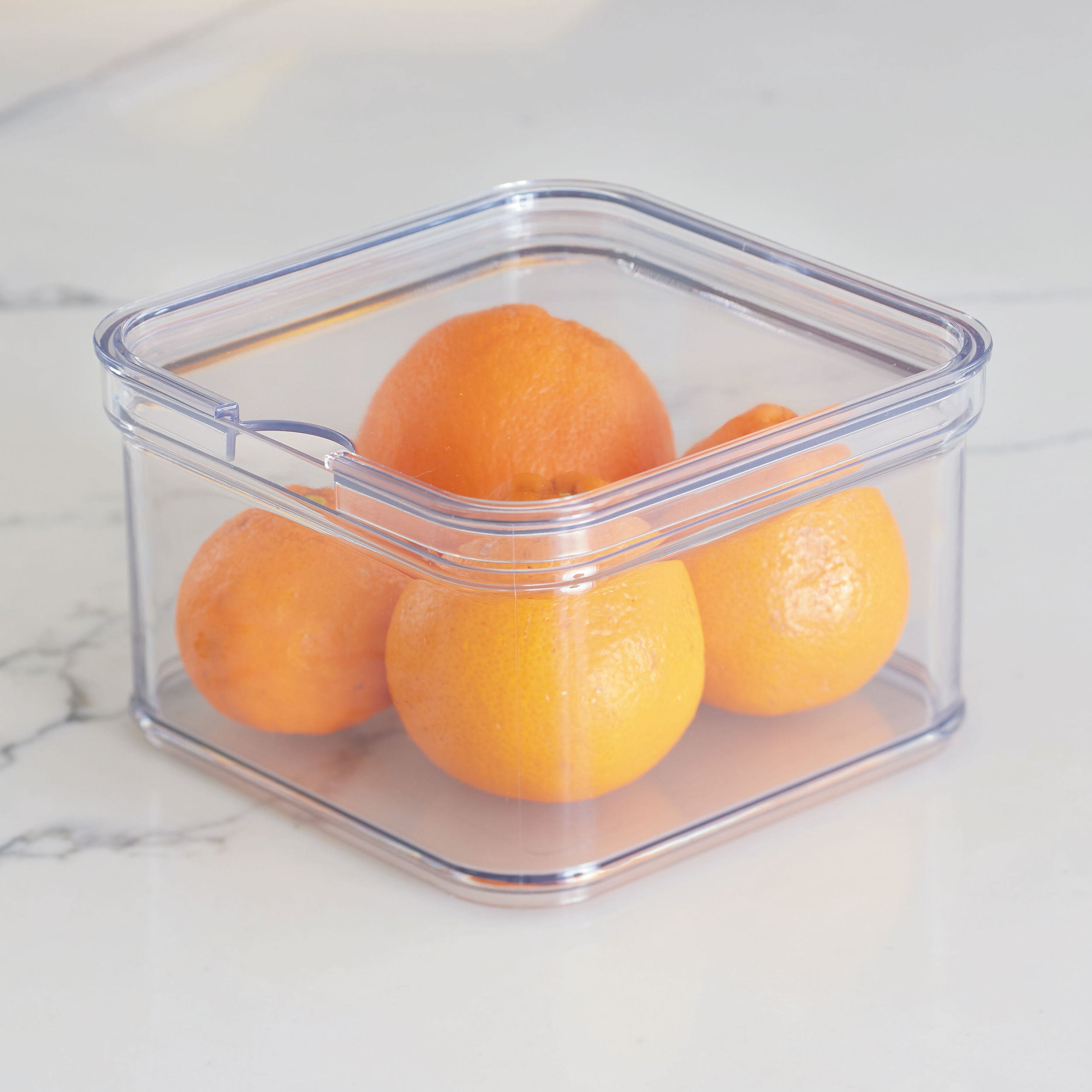 Square Lidded Fridge Storage Box- Crisp