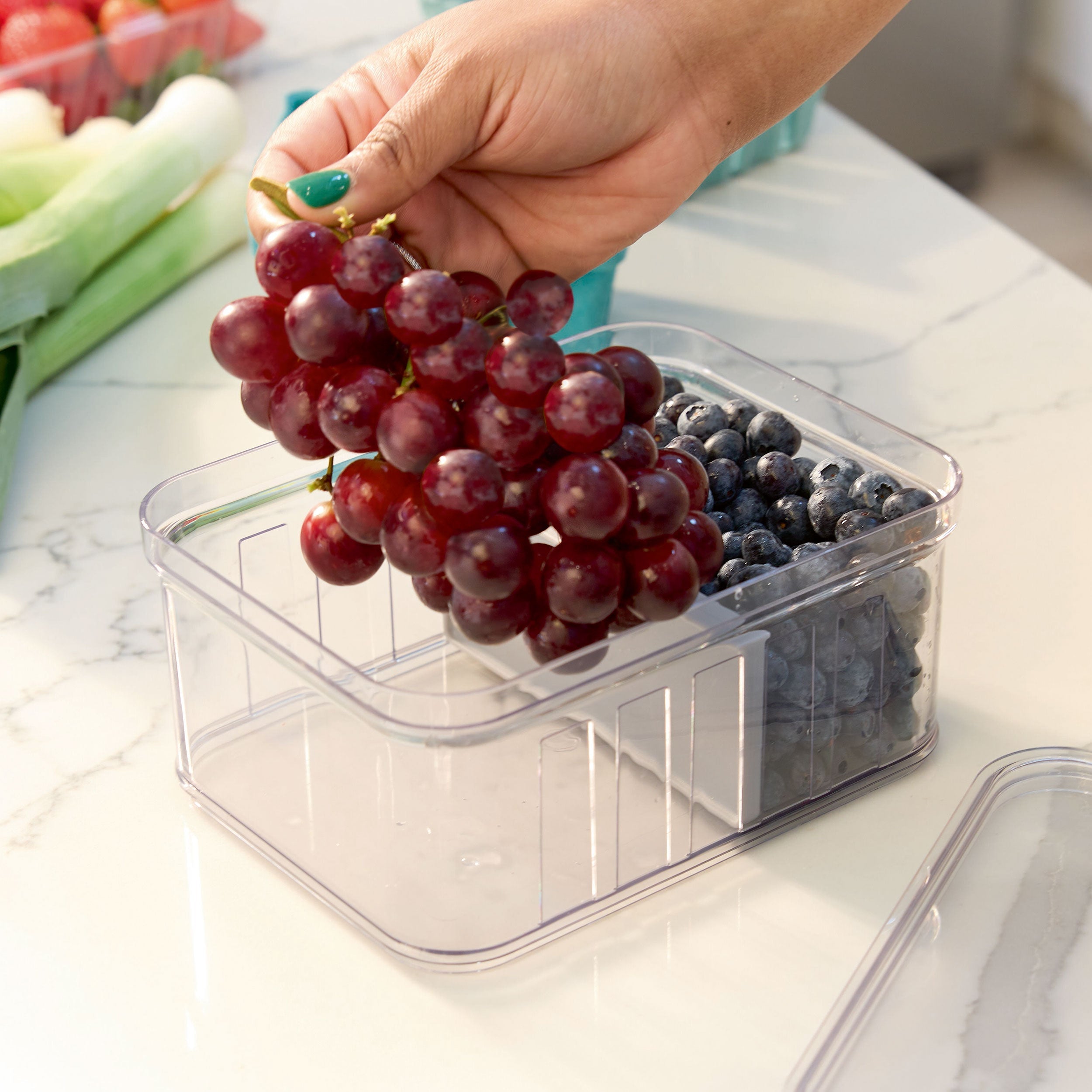Fridge And Pantry Organiser With Dividers- Crisp Small