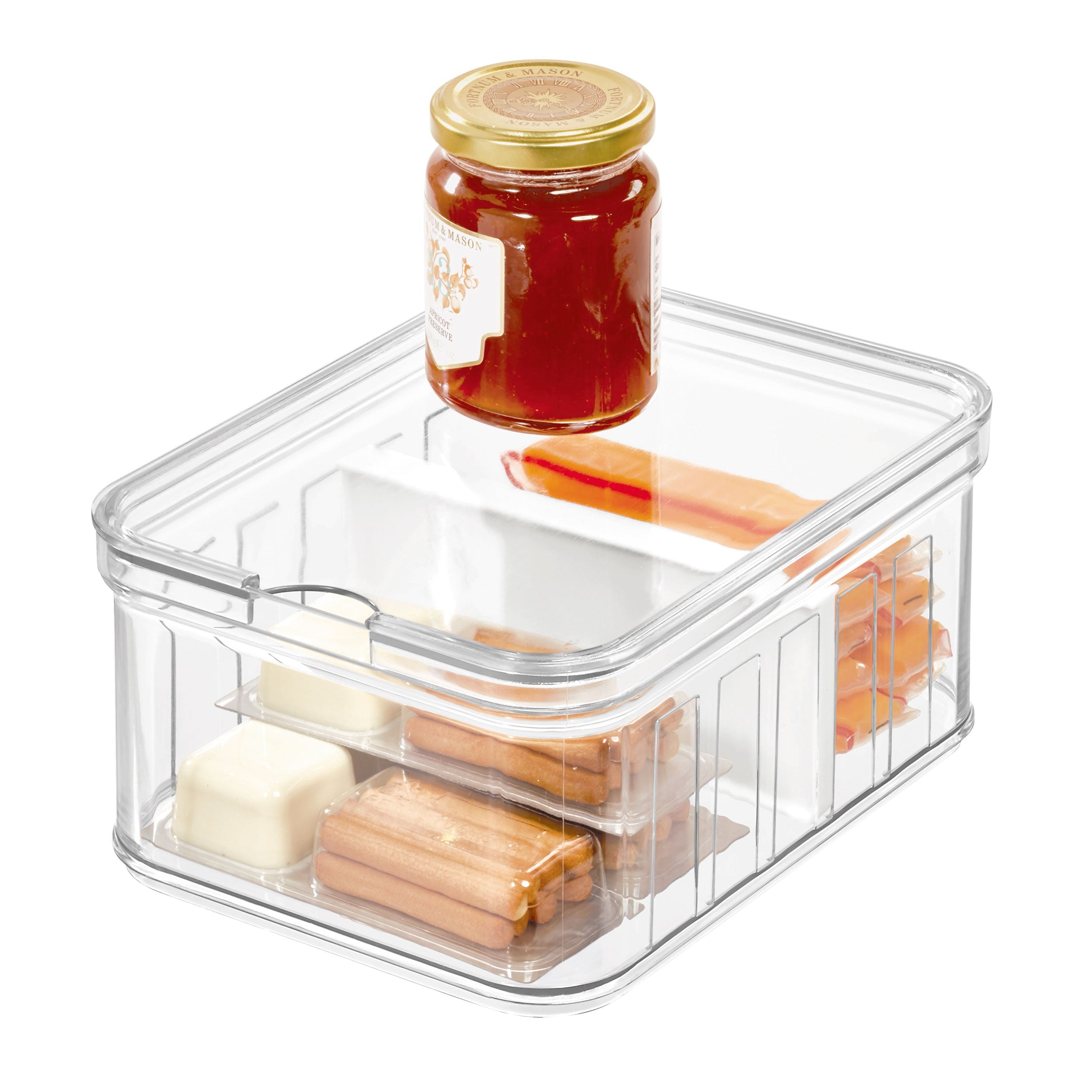 Fridge And Pantry Organiser With Dividers- Crisp Small