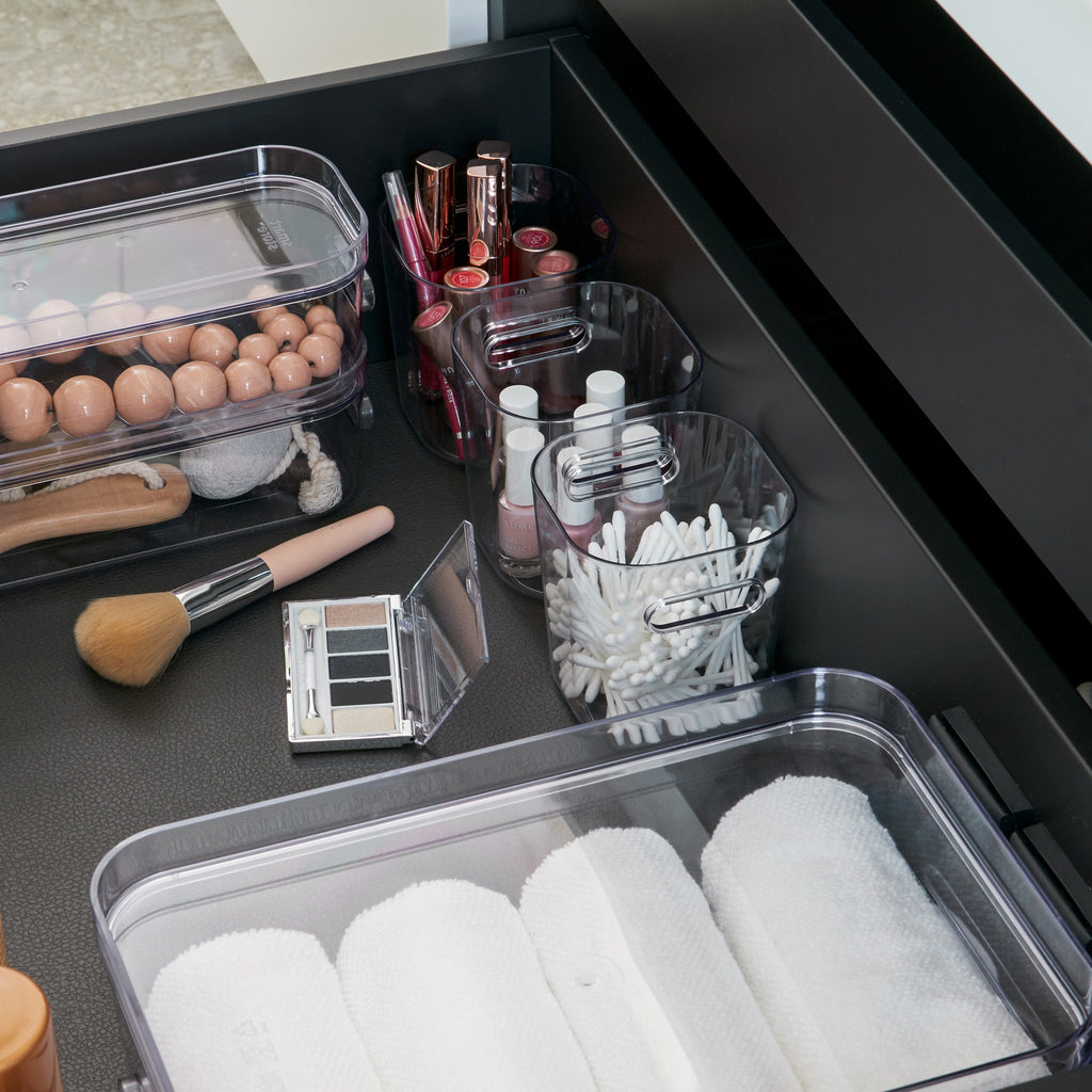 Compact Clear Mini Storage Pot