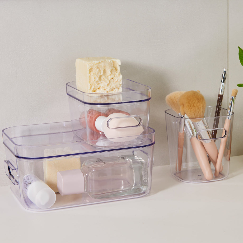 Compact Clear Mini Storage Pot