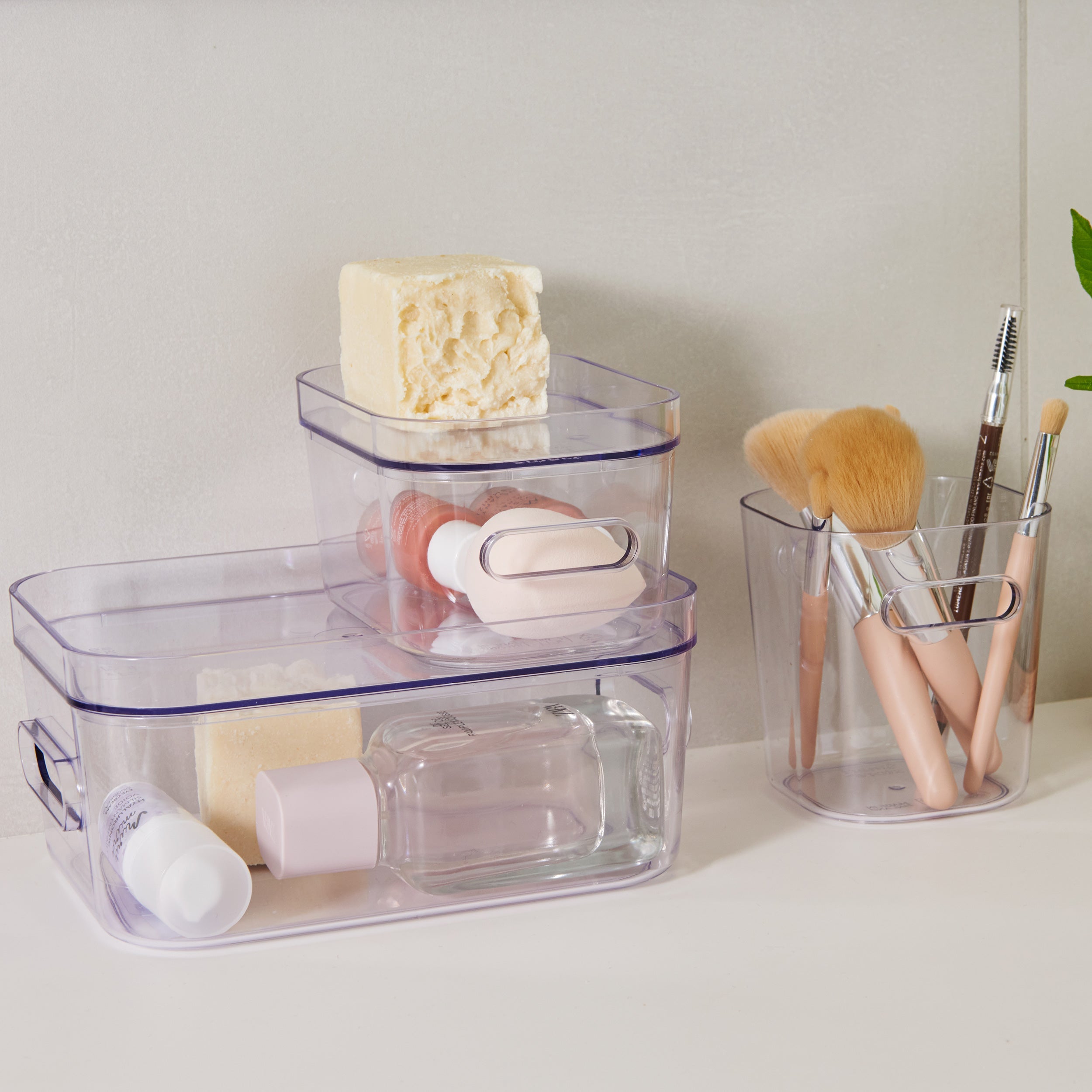 Compact Clear Mini Storage Pot